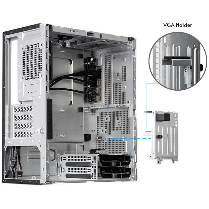Chieftec uni bs-20b-op mini tårnhus (sort | 3x USB-A | 1x USB-C)