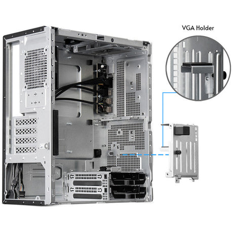 Chieftec uni bs-20b-op mini tårnhus (sort | 3x USB-A | 1x USB-C)