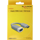 Delock HDMI A > VGA-adapter (grå, 0,15 meter)