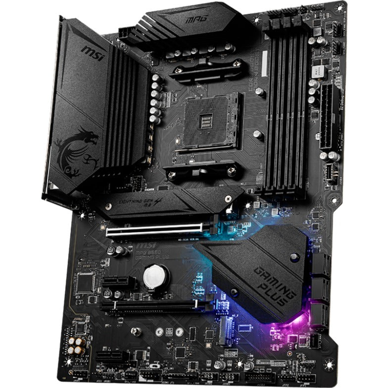 MSI MPG B550 Gaming Plus Socket AM4 bundkort (sort, RAID, GB-LAN, lyd, ATX)