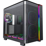 Montech king 95 pro midi tårnhus (sort | 2x USB-A | 1x USB-C | RGB | hærdet glas)
