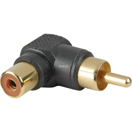 Goobay adapter rca > rca (sort, 90º vinkel)