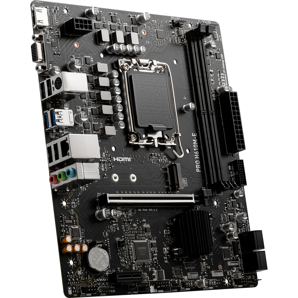 MSI Pro H610M-E Socket 1700 bundkort (GB-LAN, lyd, µATX)