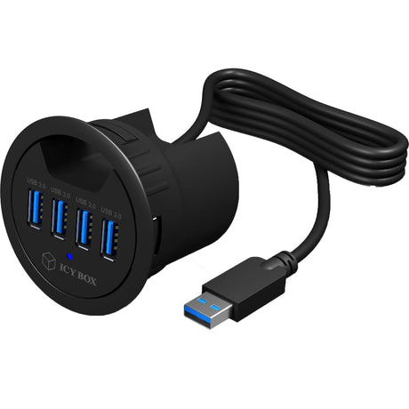 Icy box ib-hub1403 USB-hub (sort, 4x USB 3.0)