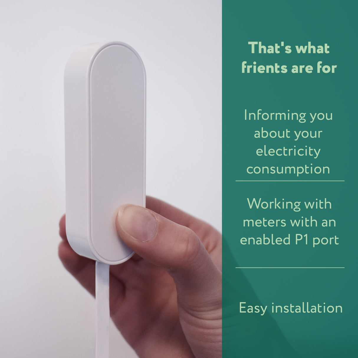 Ty frient elmåler interface 2, p1 energibesparelse (hvid, zigbee 3.0)