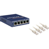 Netgear gs105ge switch (blå, detail)