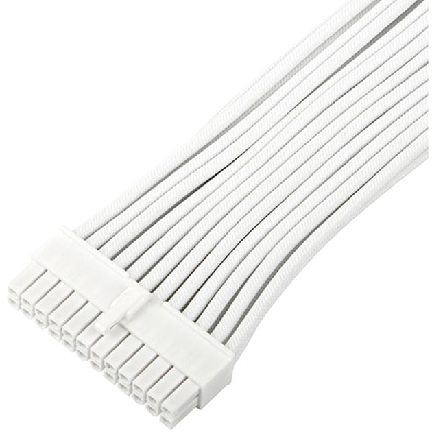 Silverstone sst-pp07e-mbw-v2, 24pin atx forlængerkabel (hvid, 30 centimeter)