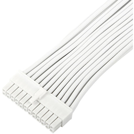 Silverstone sst-pp07e-mbw-v2, 24pin atx forlængerkabel (hvid, 30 centimeter)