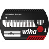 Wiha bit sæt flip vælger standard 25 mm (sort rød, torx® 13-delt 1 4 c6.3 med bælteclips)