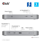 Club 3D 5-1 Thunderbolt 5 Hub Triple Video Docking Station (grå)