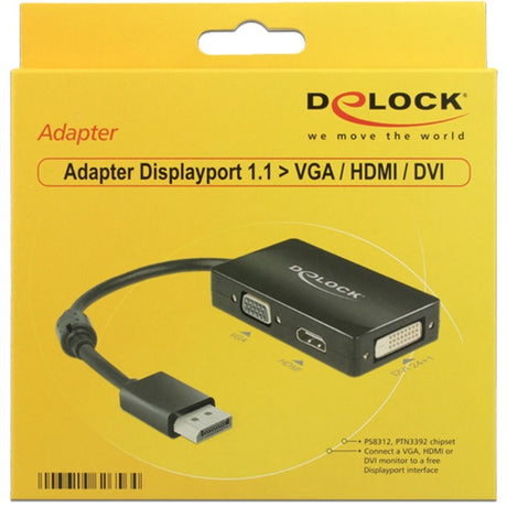 Delock skærmport > vga hdmi dvi adapter (sort)