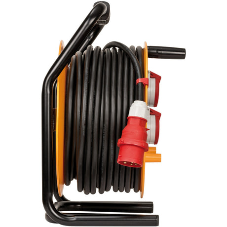 Brennerstuhl brobusta cee 4 ip44 kabelrulle, 40m rn kabel (gul sort, 40m rn kabel)