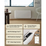 Møllestål wifi panelvarmer pa1300wifi4, 1300 watt konvektor (hvid, wifi 2,4 ghz (wifi 6), bluetooth 5.2, zigbee 3.0 + app)