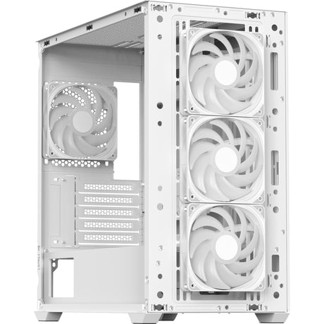 Aerocool b301a mini tårnhus (hvid | 1x USB-A | 1x USB-C | RGB)