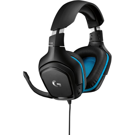 Logitech G432 7.1 Surround Sound Wired Over-Ear Gaming Headset (Sort Blå, PC, Playstation 4, Playstation 5, Xbox One, Xbox Series X|S, Nintendo Switch)