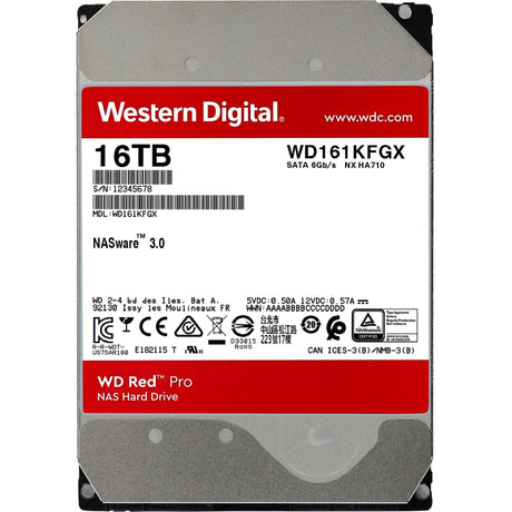 WD Red Pro 16 TB harddisk (161kfgx, SATA 600, 24 7, AF)