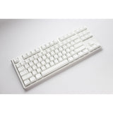 Ducky one 3 klassisk ren hvid tkl rgb mekanisk tastatur (hvid, us-layout (qwerty), cherry mx silent red, 80% (tkl), rgb lysdioder, double-shot pbt, hot-swappable, quack mekanik)
