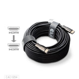 Club 3d hdmi hybrid aoc kabel 8k60hz 4k120hz, 100 m kabel (sort)