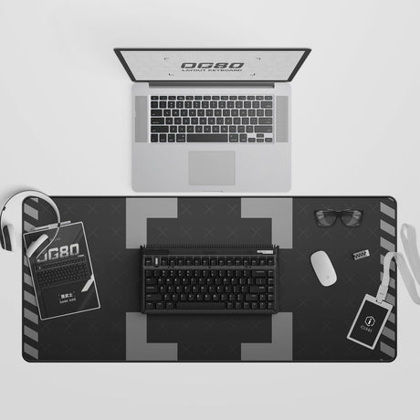 Iqunix og80 dark side trådløst mekanisk tastatur (sort, us layout (qwerty), cherry mx blue, 80% (tkl), rgb lysdioder, hot-swappable, pbt, 2,4ghz | bluetooth 5.1 | usb-c)