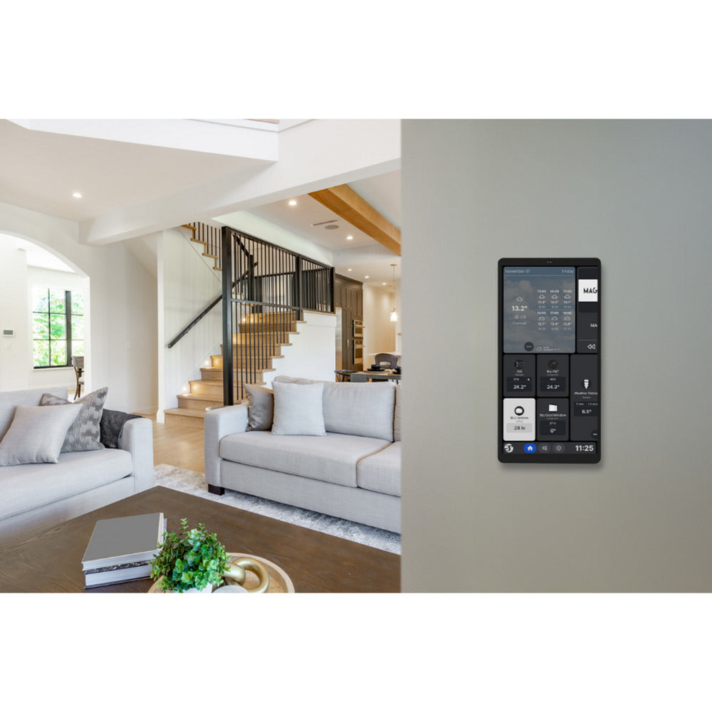 Shelly wall display x2i kontrolpanel (sort, touchscreen, Wi-Fi 6, Bluetooth 5.4)