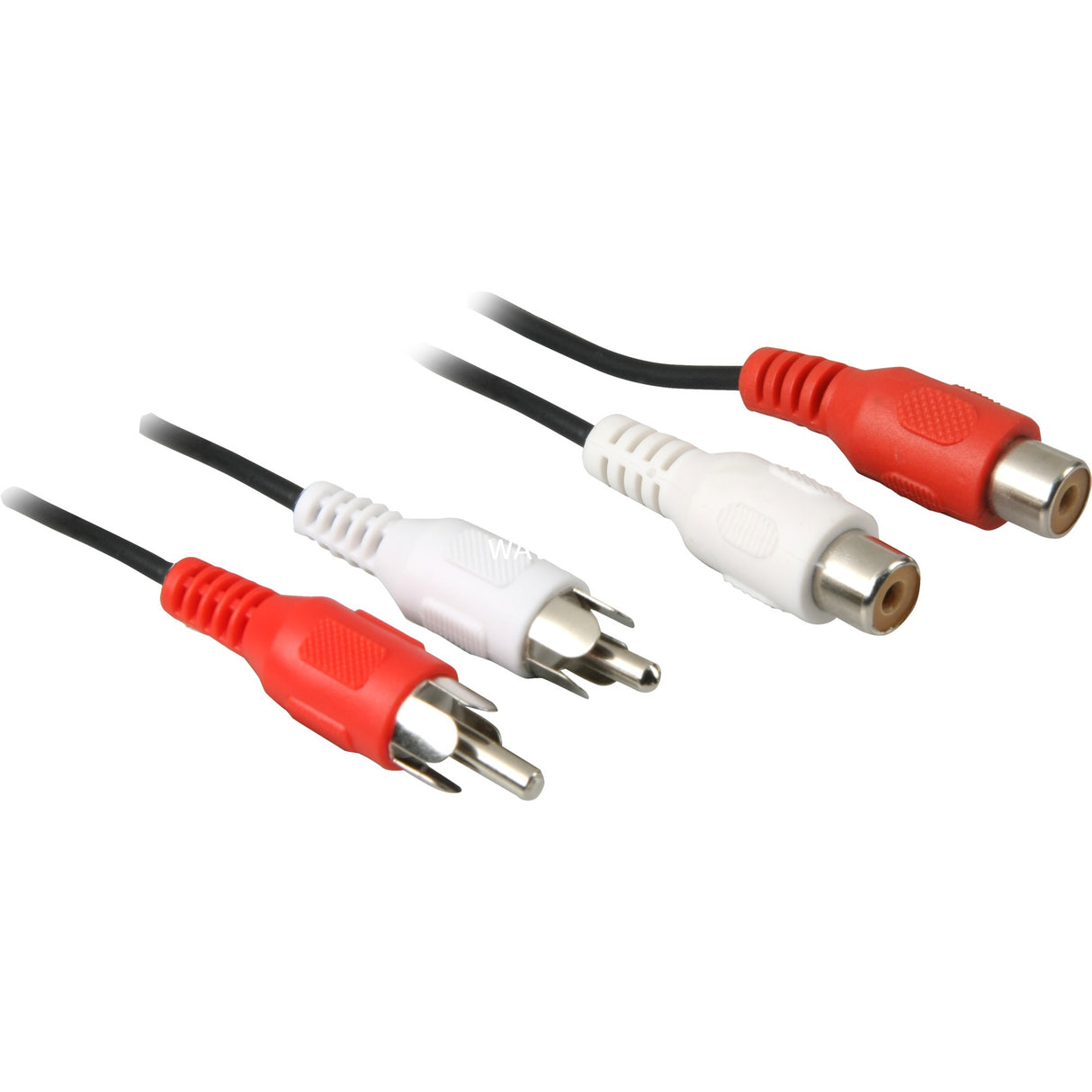 Goobay 2x tulipan forlængerkabel (sort, 5 meter, stereo)