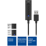 Akt-tilslutning USB-A eksternt lydkort (sort)