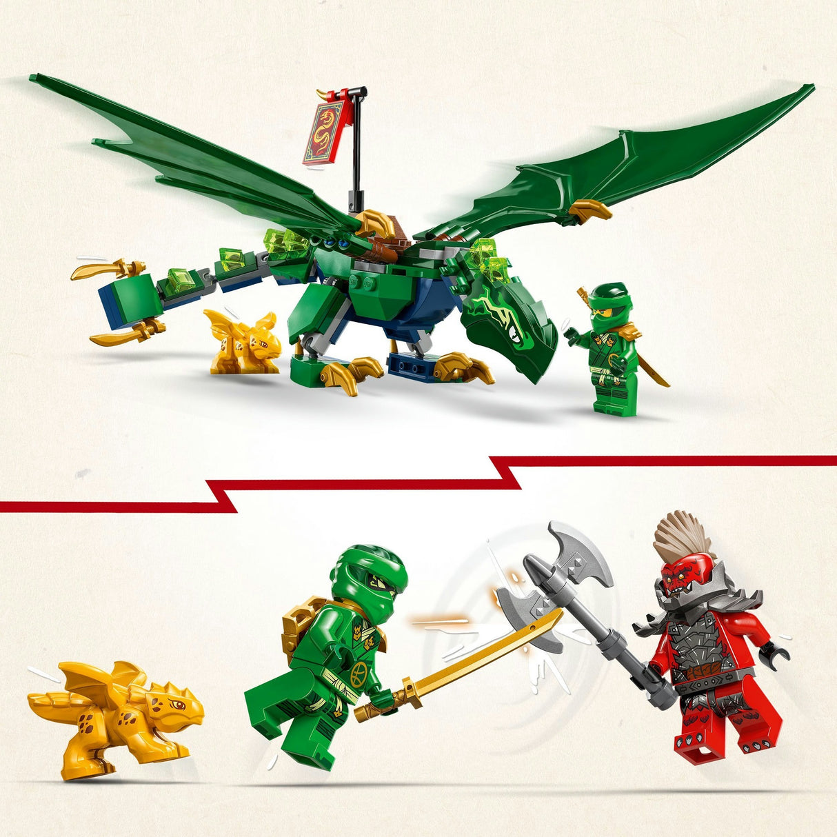 Lego ninjago 71829 lloyds grønne skovdrage