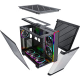 Montech king 95 pro midi tårnhus (sort | 2x USB-A | 1x USB-C | RGB | hærdet glas)