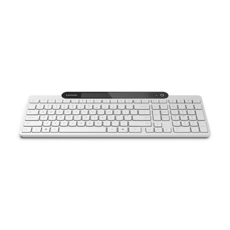 Lenovo 800 selvoplader Bluetooth-tastatur (hvidt, amerikansk layout (QWERTY), stempel, 100 %, stempelafbryder, Bluetooth 5.1, USB-C)