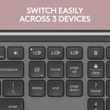Logitech mk950 signatur slankt trådløst skrivebordssæt (grafit, us-internationalt layout (qwerty), 400 - 4000 dpi)
