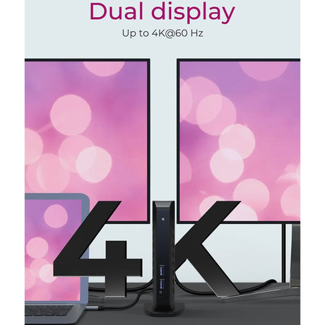 Icy box ib-dk2252ac dockingstation (sort, USB-A, HDMI, skærmport)
