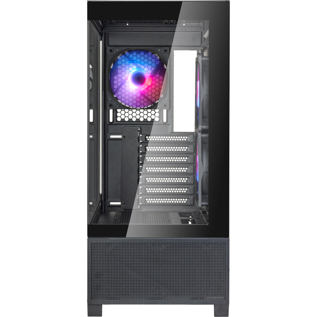 Silverstone lucid 05 mini tårnhus (sort | 2x USB-A | 1x USB-C | RGB | hærdet glas)