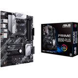Asus Prime B550-Plus Socket AM4 bundkort (sort sølv, RAID, GB-LAN, lyd, ATX)