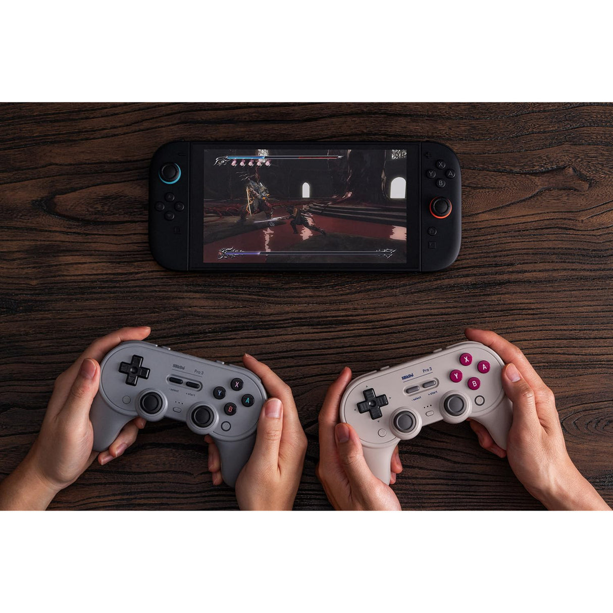 8bitdo pro 3 bluetooth gamepad (lilla hvid, switch 1 2, pc, android, 2,4 ghz bluetooth usb)