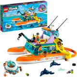 Lego friends - konstruktionslegetøj til søredningsbåd (41734)