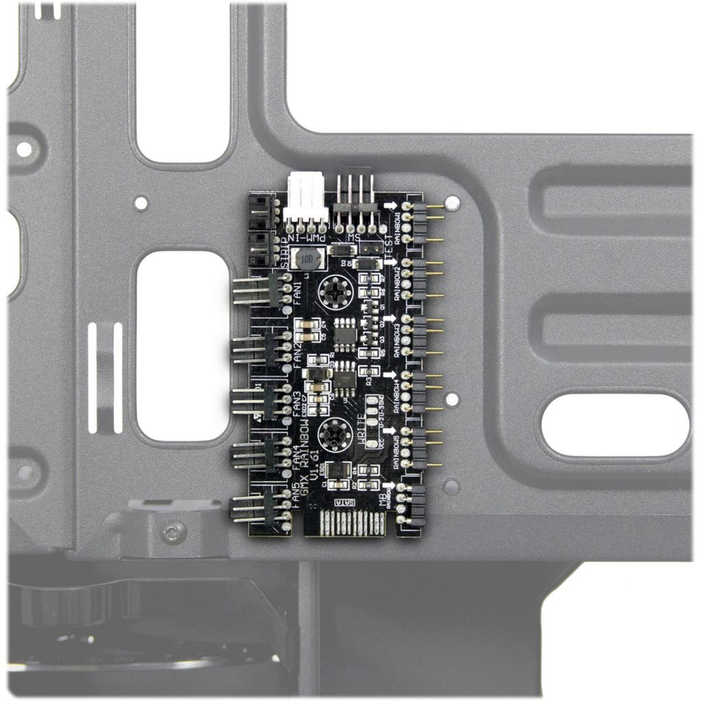 Inter-tech x-608 infinity mikro midi tårnhus (sort | 1x USB-A | 1x USB-C | RGB | vindue)