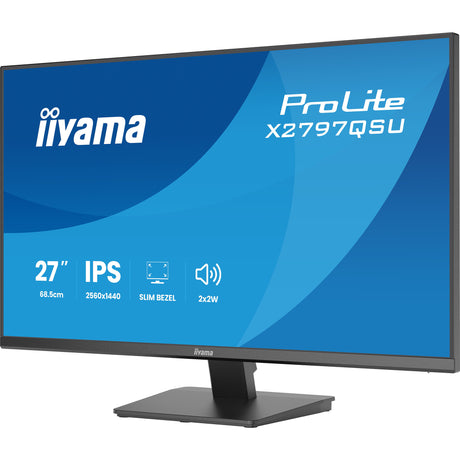 Iiyama prolite x2797qsu-b1 27 skærm (sort (mat), HDMI, skærmport, 2x USB-A, 2x USB-C)
