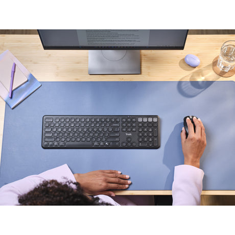 Trust vaiya trådløst tastatur (sort, us-layout (qwerty), 100%, bluetooth 2.4ghz)