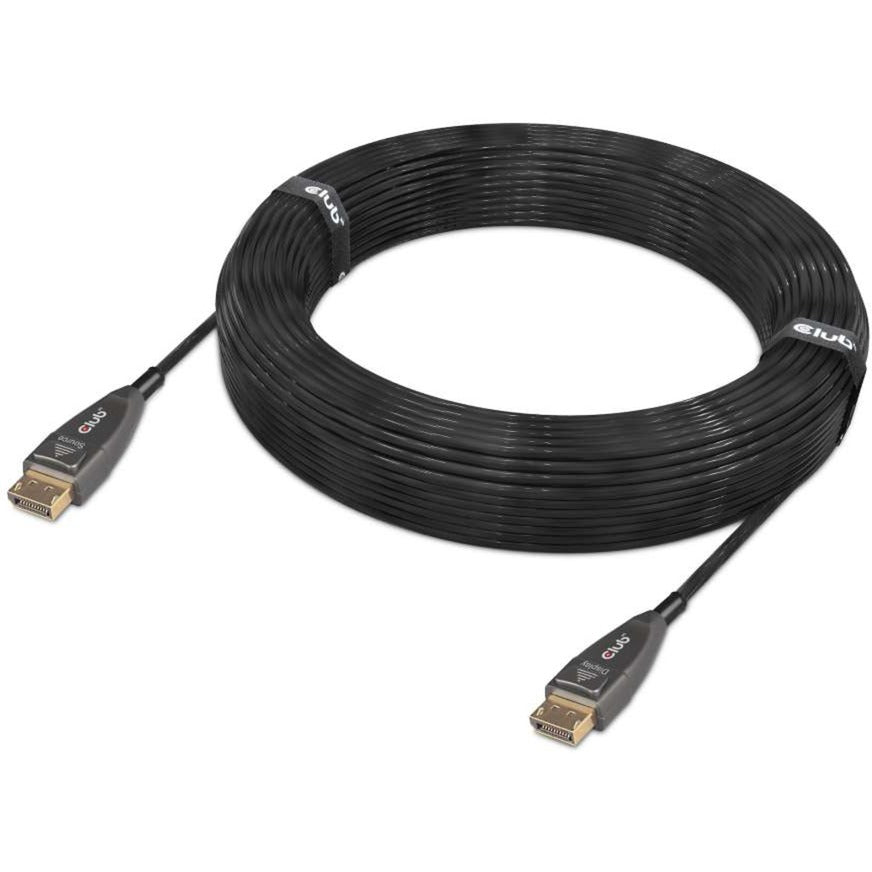 Club 3d displayport 1.4 aktivt optisk ensrettet kabel (sort, 20 meter, 4k 120hz, 8k 60hz)