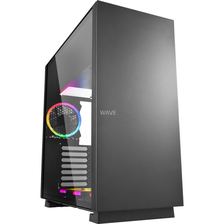 Sharkoon rgb midi tårnhus i rent stål (sort | 2x usb-a | rgb | vindue)