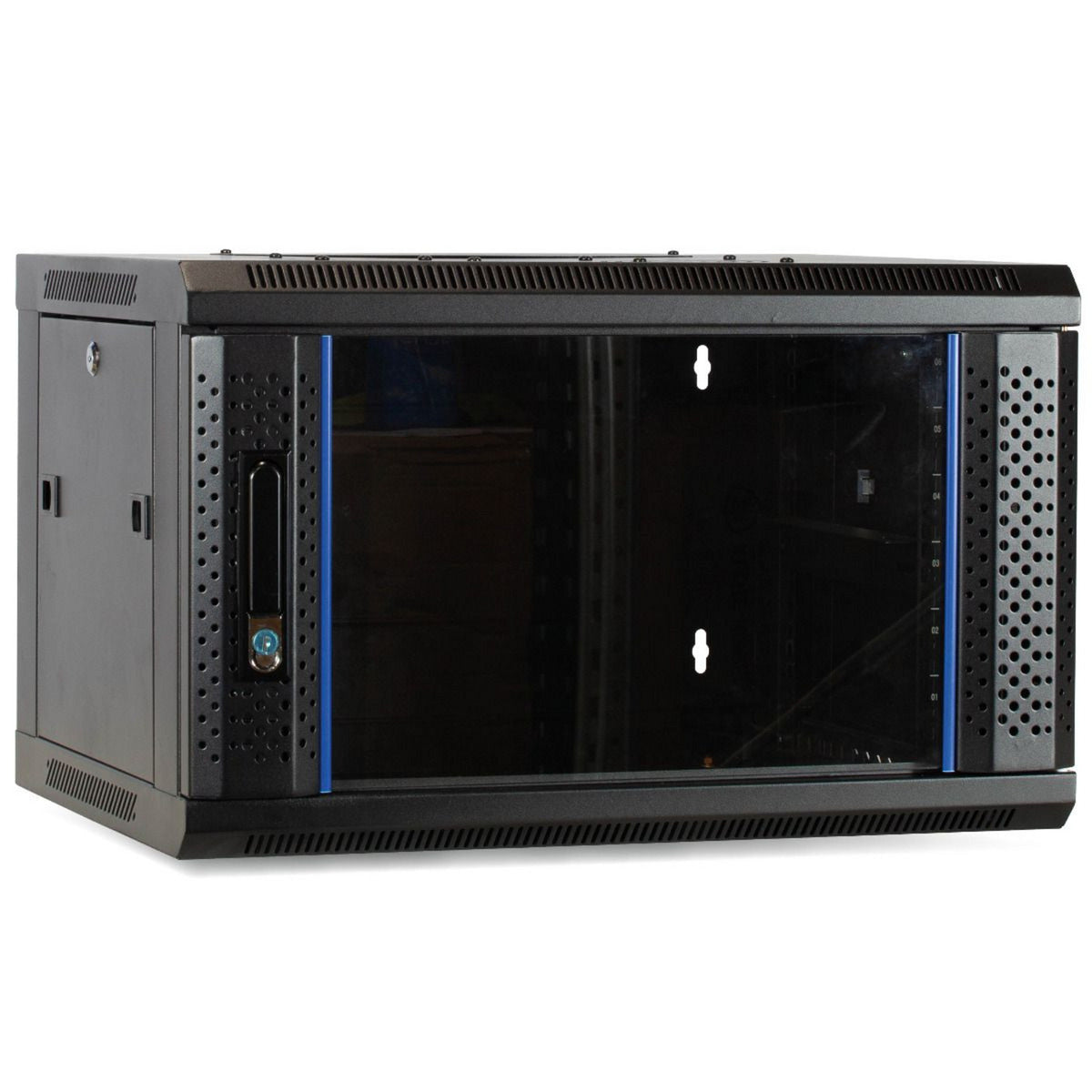 Dsi 4u wandkast met glazen deur server rack (zwart)