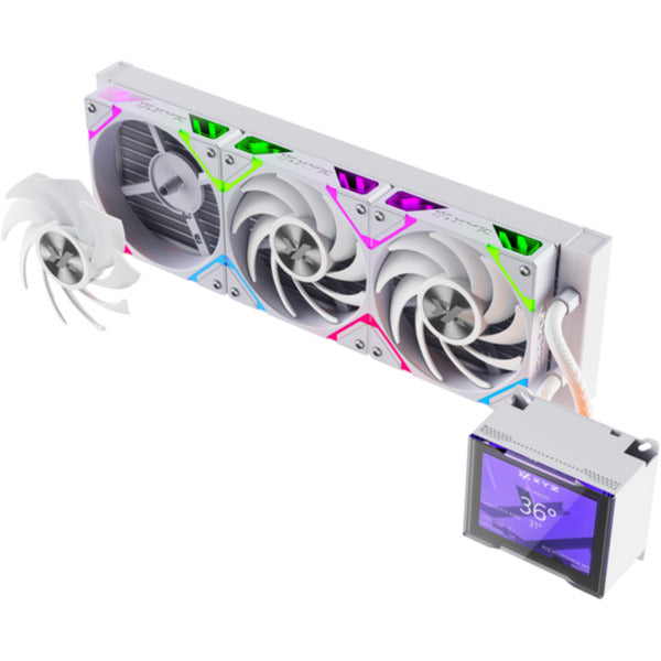 Xyz pc gear hydroview aio 360 vandkøling (hvid, argb, pwm)