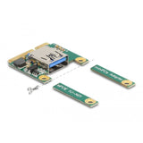 Delock mini pcie i o 1 x usb 2.0 type-a hun fuld størrelse halv størrelse controller
