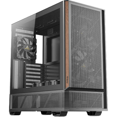 Antec p30 air midi tårnhus (sort træfarve | 2x USB-A | 1x USB-C | hærdet glas)
