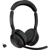 Jabra evolve2 55, inkl. ladestander on-ear headset (sort, stereo, uc, usb-c, link380c)