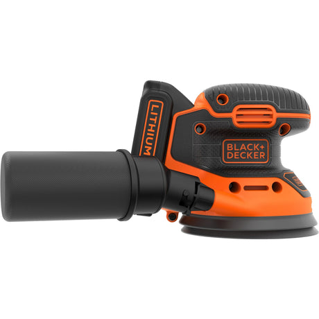 Black+decker bdcros18 18v batteri excentersliber (sort orange, opbevaringstaske, oplader og batteri inkluderet)