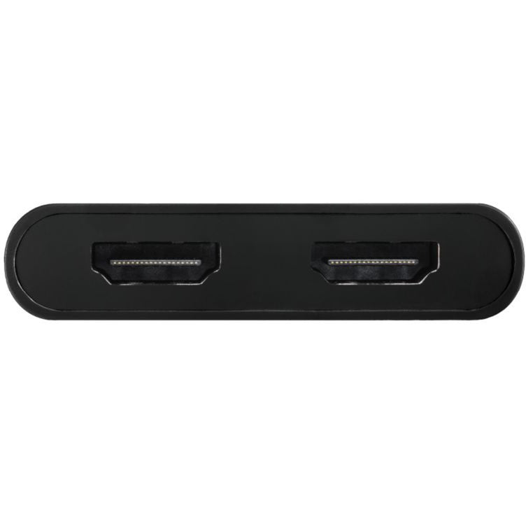 Club 3D USB-C til 2x HDMI video splitter med DisplayLink HDMI splitter (sort, med USB-A adapter)