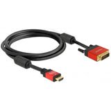 Delock højhastigheds HDMI A (han) > DVI (han) adapter (sort, 2 meter)