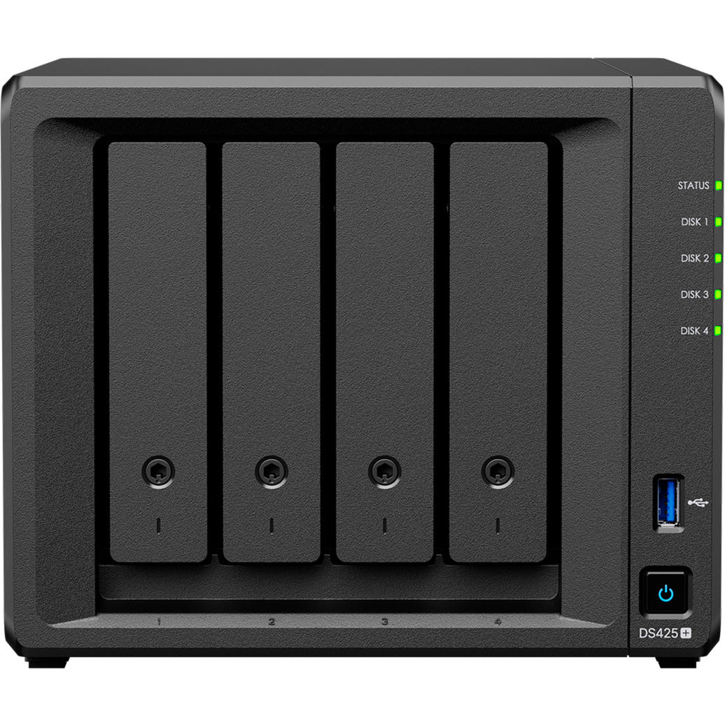 Synology diskstation ds425+ nas (sort, 2x LAN, 2x USB-A 3.2 (5 Gbit s))