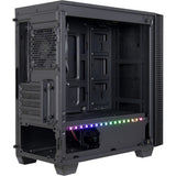 Inter-tech x-608 infinity mikro midi tårnhus (sort | 1x USB-A | 1x USB-C | RGB | vindue)